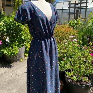 Modcloth Blue Flutter Sleeve Sundress